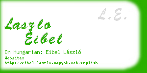laszlo eibel business card